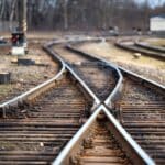 Large empty railroad fork