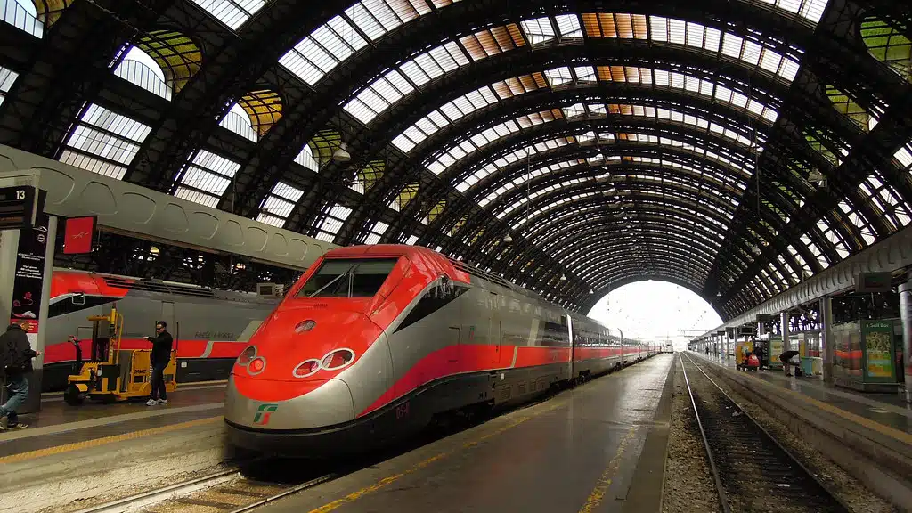 Frecciarossa high-speed trains, Milano Centrale railway station, Lombardy