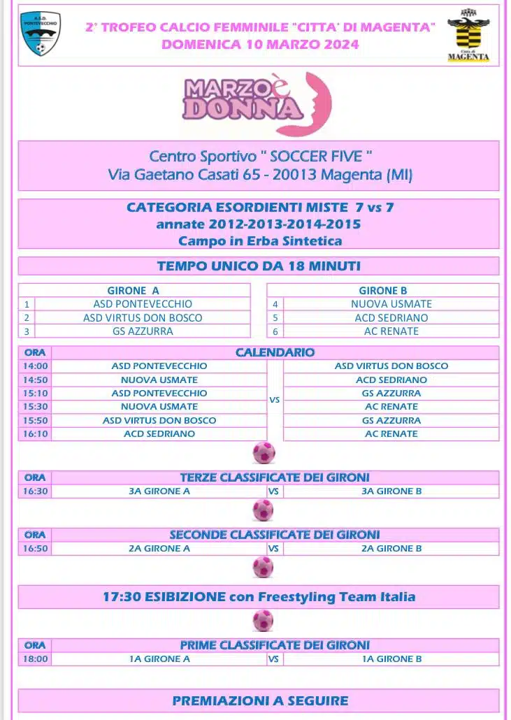 MARZO E' DONNA CALCIO