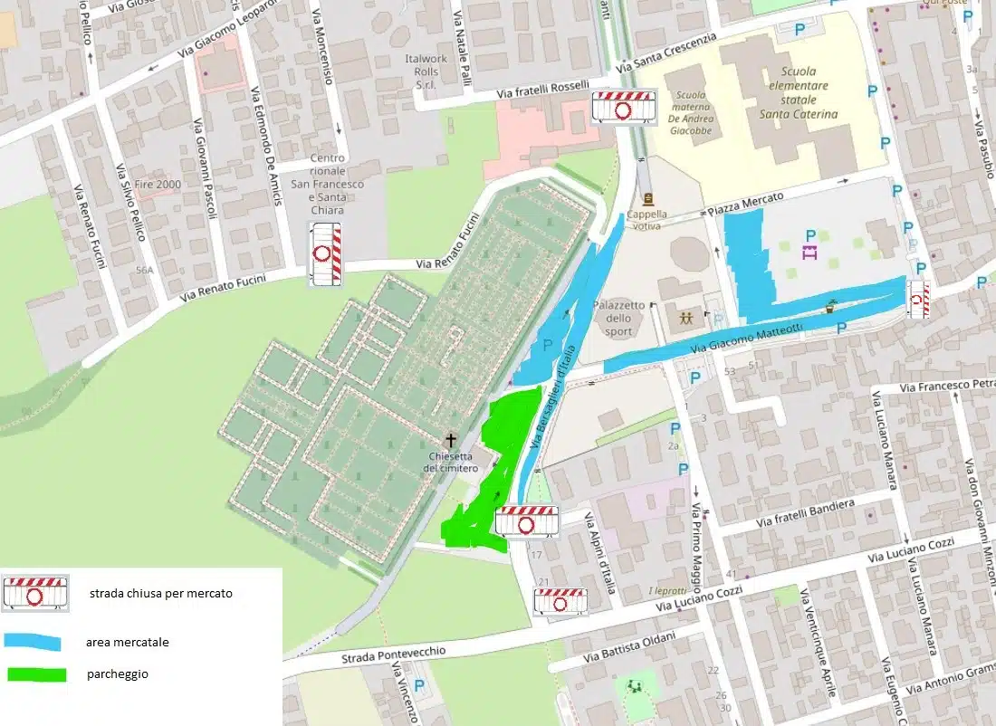 Lavori mercato -modifiche viabilistiche