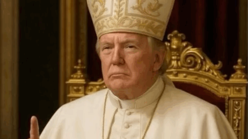 Trump pubblica foto generata da IA che lo ritrae vestito da Papa
