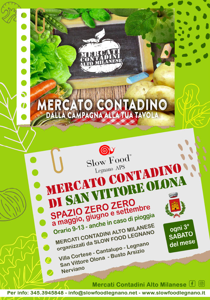 Il Mercato Contadino a San Vittore Olona sabato 21 giugno