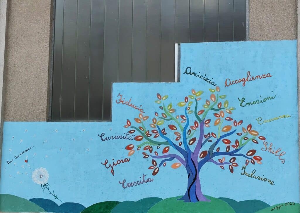 Vittuone: murales fuori dall’Alessandrini per lanciare il messaggio contro l’abbandono di rifiuti