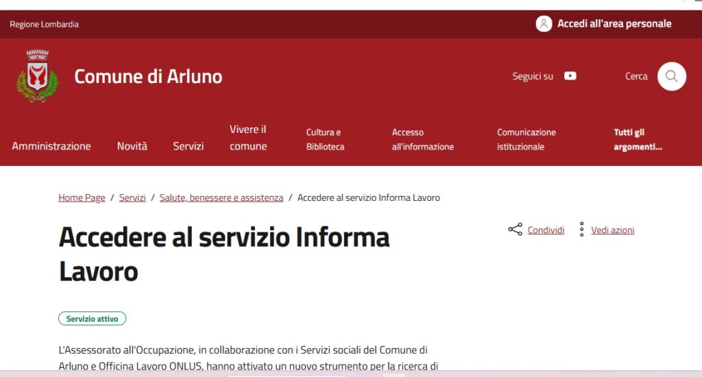 Arluno: lavoro e bandi per le attività produttive ampliano il sito istituzionale