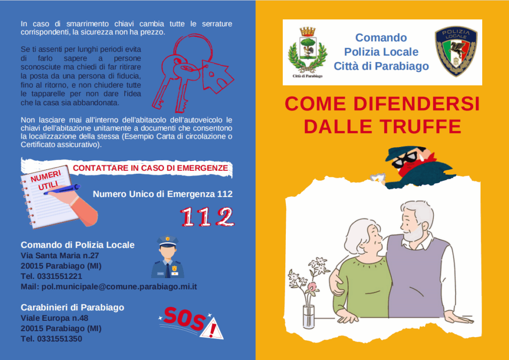 Parabiago: “Truffe all’italiana”, uno spettacolo e anche un opuscolo per prevenire
