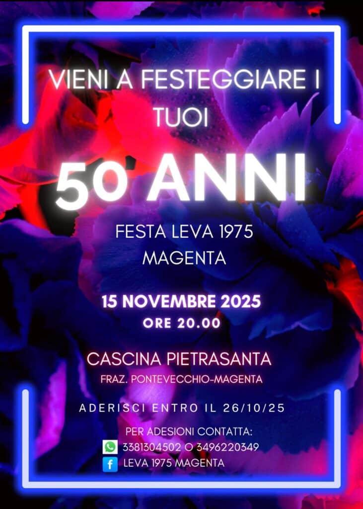 Magenta, la Leva del 1975 si ritrova per festeggiare insieme mezzo secolo di vita!