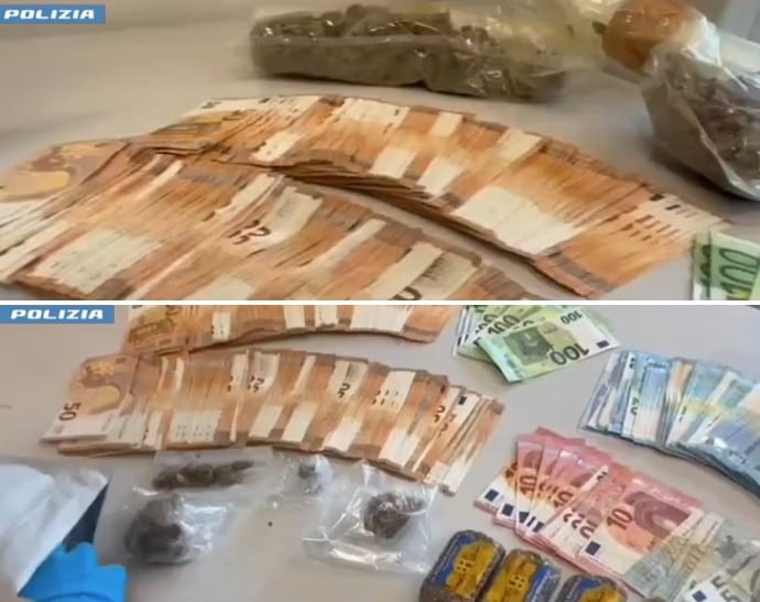 Un chilo di droga e 20mila euro in casa, pusher di Legnano arrestato dalla Polizia