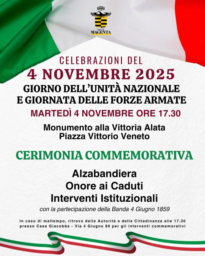Magenta si prepara a celebrare il 4 Novembre: un momento di memoria e unità