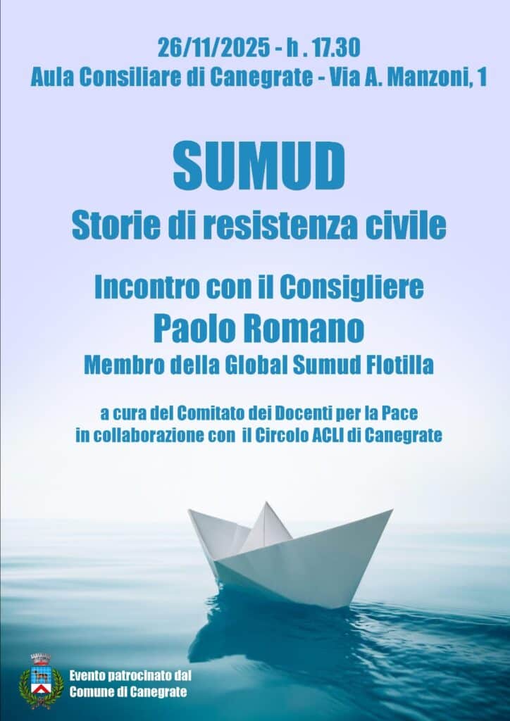 Incontro pubblico con il consigliere regionale Paolo Romano: “Dalla parte della pace e dei diritti umani”