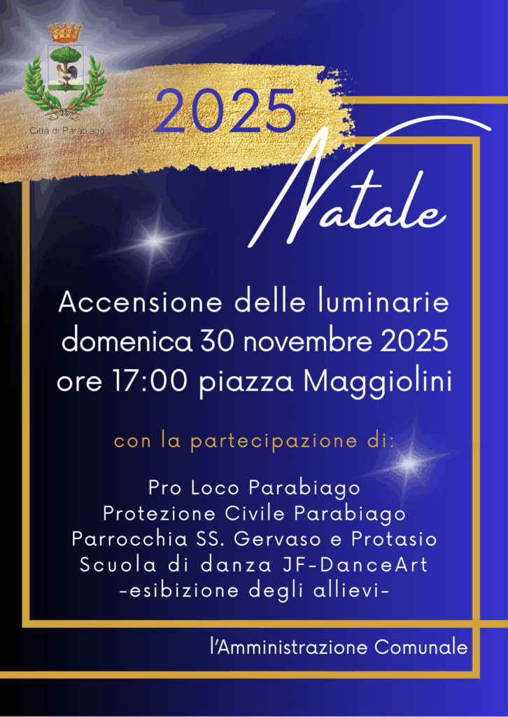 A Parabiago è già tempo di Natale: domenica 30 novembre si accendono le luci