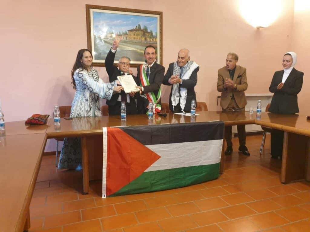 Cassinetta di Lugagnano: il Sindaco Finiguerra accoglie la delegazione palestinese in comune