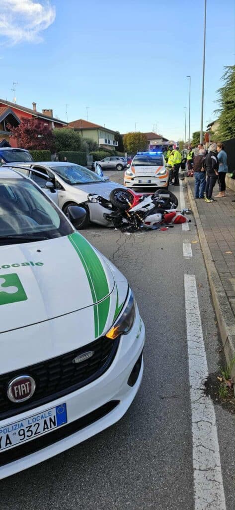Magenta: grave incidente a Pontevecchio, ferito motociclista