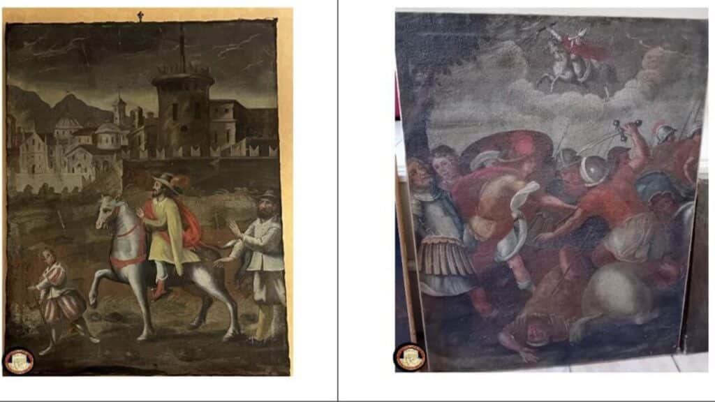 Tornano in chiesa Sant’Ambrogio nel Varesotto due dipinti rubati