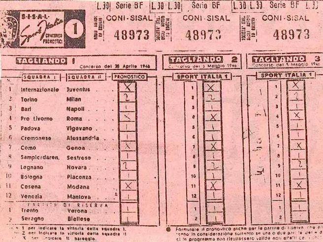 Faccia da Super Enalotto e il ricordo del totocalcio