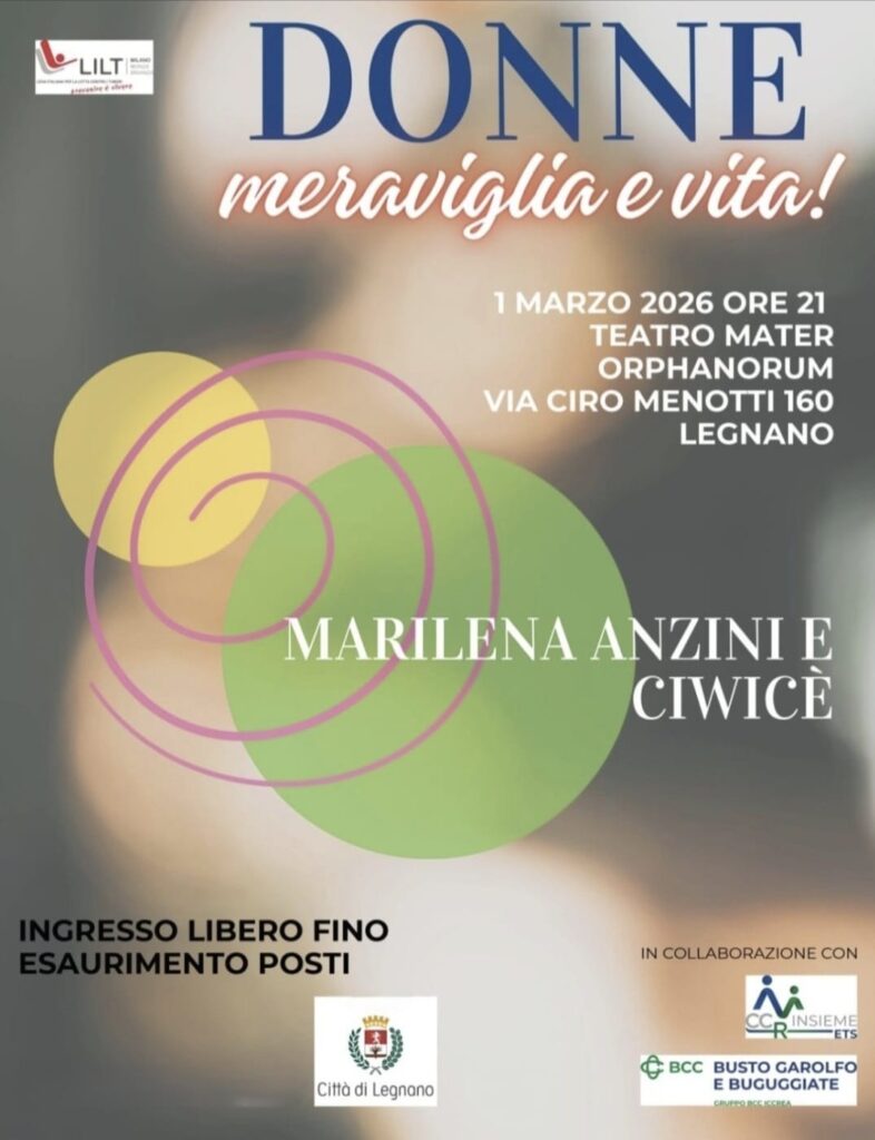 Un concerto benefico con la musica di Marilena Anzini e Ciwicé per la Lilt Legnano