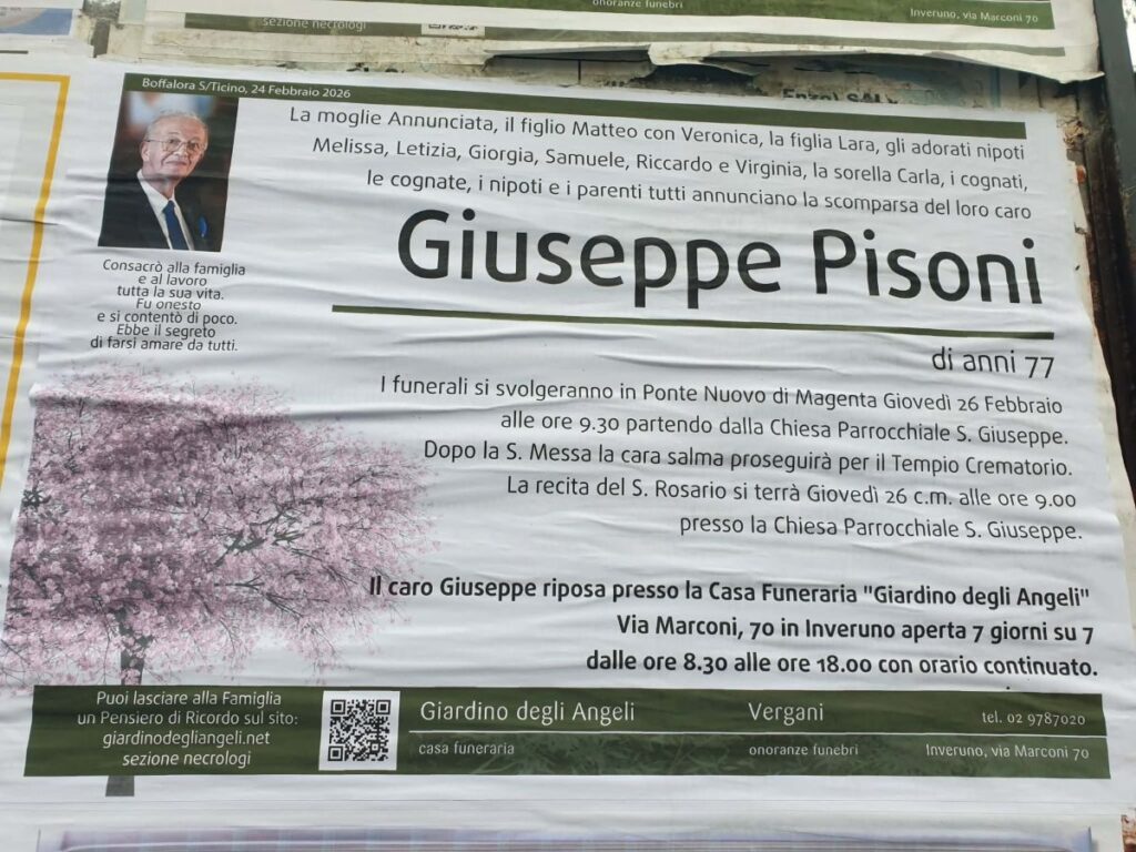 Magenta saluta Giuseppe Pisoni, della storica Forneria: una vita tra famiglia, sacrifici e lavoro