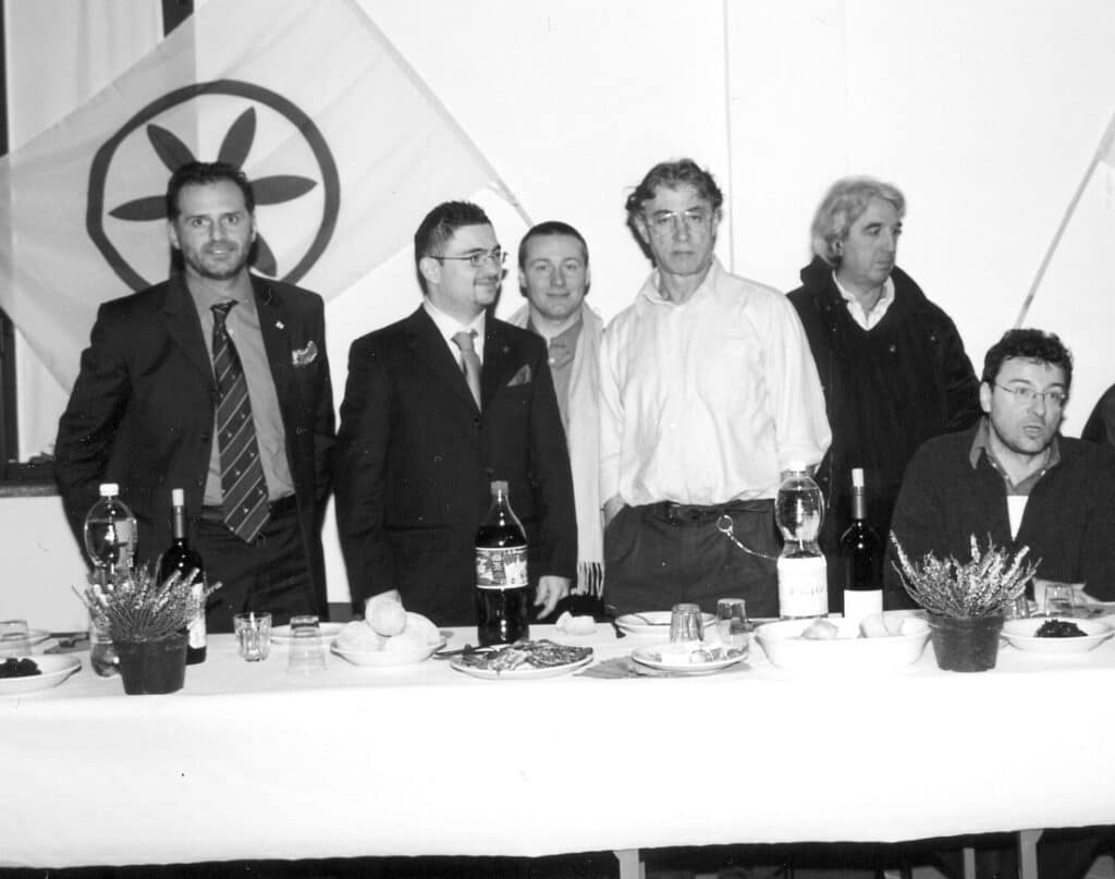 Nel 2004, Umberto Bossi a Magenta