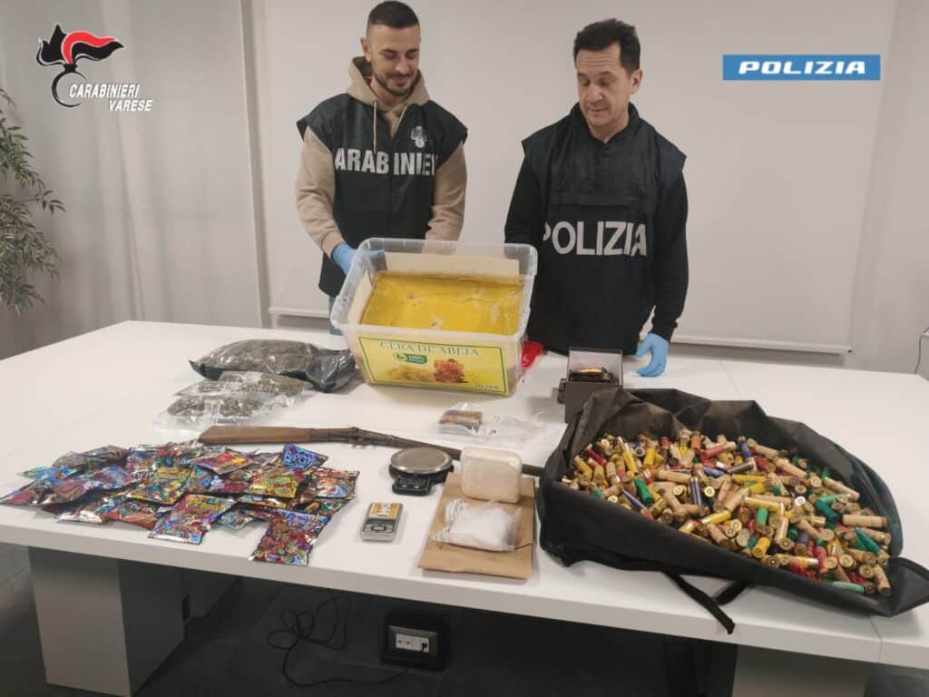 Cocaina in c’era d’api dal Perù, sei fermi tra Varese e Novara