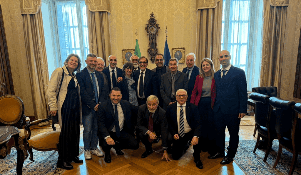 Il Calcio di Novara al Senato: la Lega Nazionale Dilettanti ricevuta dal Senatore Nastri