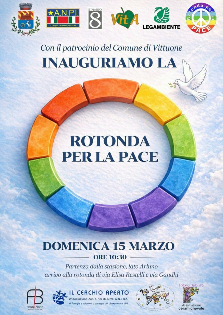 Vittuone inaugura la “Rotonda per la Pace”: appuntamento domenica 15 marzo