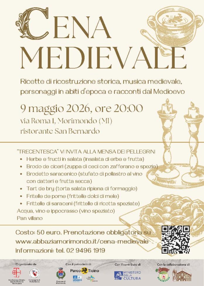 Cena medievale 9 maggio 2026