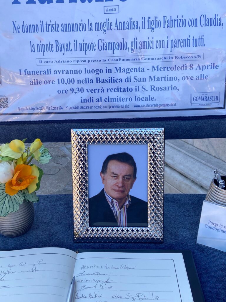 Magenta stamani ha salutato Adriano Porta