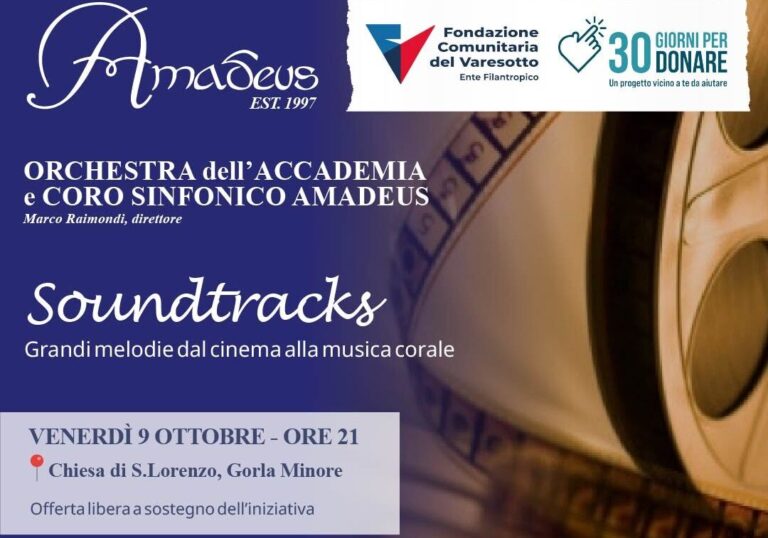A Gorla Minore un viaggio concerto tra le musiche che hanno fatto grande il cinema con Amadeus